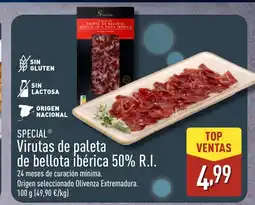 ALDI SPECIAL Virutas de paleta de bellota ibérica 50% R.I. oferta