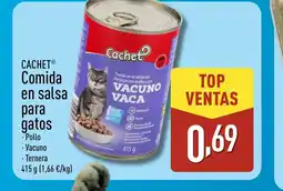 ALDI CACHET Comida en salsa para gatos oferta