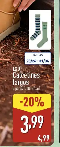 ALDI L&D Calcetines largos oferta