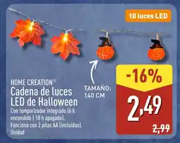 ALDI HOME CREATION Cadena de luces LED de Halloween oferta