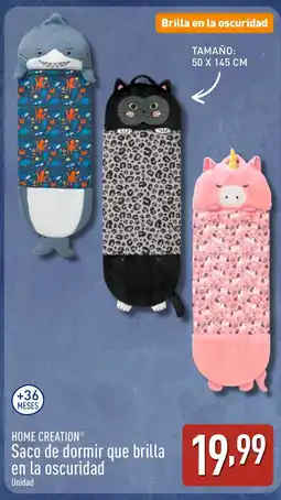 ALDI HOME CREATION Saco de dormir que brilla en la oscuridad oferta