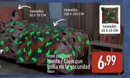 ALDI HOME CREATION Manta/Cojín que brilla en la oscuridad oferta
