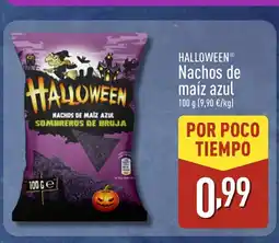 ALDI HALLOWEEN Nachos de maíz azul oferta