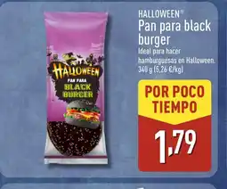 ALDI HALLOWEEN Pan para black burger oferta