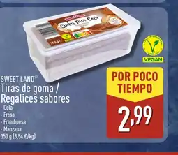 ALDI SWEET LAND Tiras de goma / Regalices sabores oferta