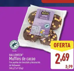 ALDI HALLOWEEN Muffins de cacao oferta