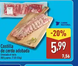 ALDI Costilla de cerdo adobada oferta