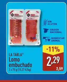 ALDI LA TABLA Lomo embuchado oferta