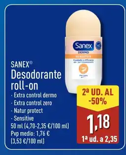 ALDI SANEX Desodorante roll-on oferta