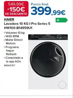 Costco HAIER Lavadora I-Pro Series 5 HW100-B14959U1 oferta