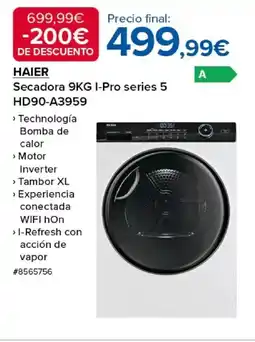 Costco HAIER Secadora I-Pro series 5 HD90-A3959 oferta