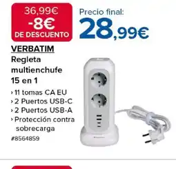Costco VERBATIM Regleta multienchufe oferta