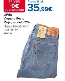 Costco LEVIS Vaquero Recto Mujer, modelo 724 oferta