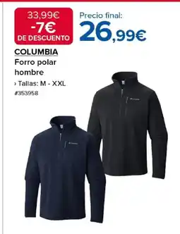 Costco COLUMBIA Forro polar hombre oferta