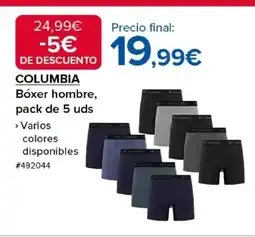 Costco COLUMBIA Bóxer hombre, pack de 5 uds oferta