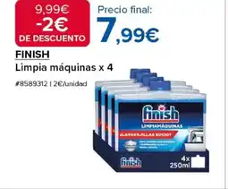 Costco FINISH Limpia máquinas x 4 oferta