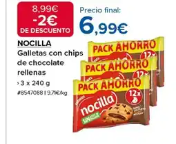 Costco NOCILLA Galletas con chips de chocolate rellenas oferta
