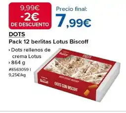 Costco DOTS Pack 12 berlitas Lotus Biscoff oferta