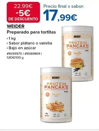 Costco WEIDER Preparado para tortitas oferta