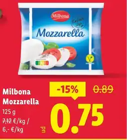 Lidl MILBONA Mozzarella oferta
