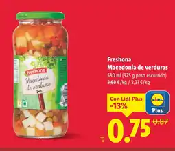 Lidl FRESHONA Macedonia de verduras oferta
