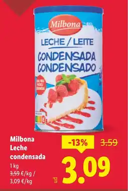 Lidl MILBONA Leche condensada oferta