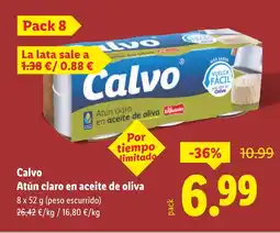 Lidl CALVO Atún claro en aceite de oliva oferta