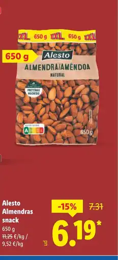 Lidl ALESTO Almendras snack oferta