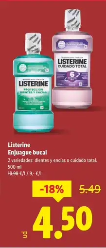 Lidl LISTERINE Enjuague bucal oferta