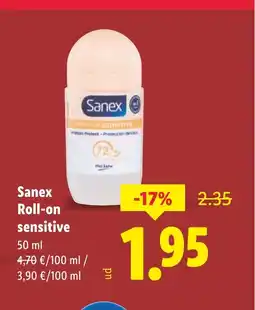 Lidl SANEX Roll-on sensitive oferta