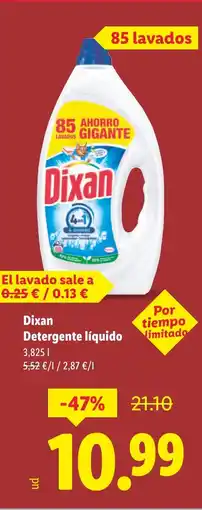 Lidl DIXAN Detergente líquido oferta