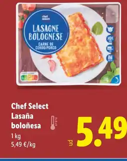 Lidl CHEF SELECT Lasaña boloñesa oferta