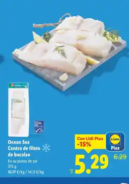 Lidl OCEAN SEA Centro de filete de bacalao oferta