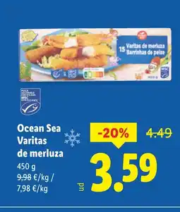 Lidl OCEAN SEA Varitas de merluza oferta