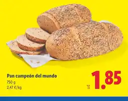 Lidl Pan campeón del mundo oferta
