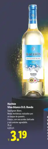 Lidl HACHÓN Vino blanco D.O. Rueda oferta