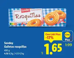 Lidl SONDEY Galletas rosquillas oferta