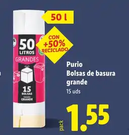 Lidl PURIO Bolsas de basura grande oferta