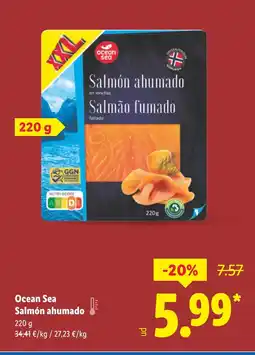 Lidl OCEAN SEA Salmón ahumado oferta