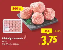 Lidl Albóndigas de cerdo oferta