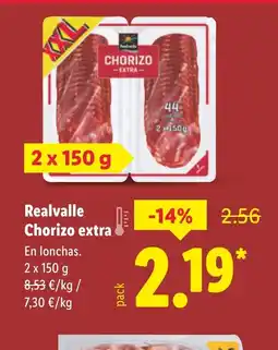 Lidl REALVALLE Chorizo extra oferta