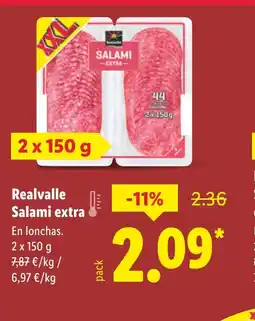 Lidl REALVALLE Salami extra oferta