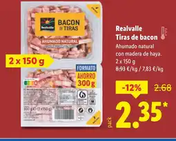 Lidl REALVALLE Tiras de bacon oferta
