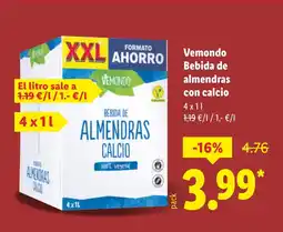 Lidl VEMONDO Bebida de almendras con calcio oferta