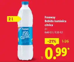 Lidl FREEWAY Bebida isotónica cítrica oferta