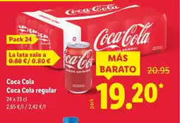 Lidl COCA COLA regular oferta