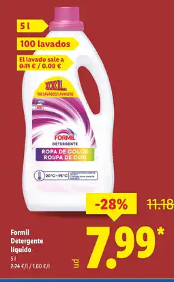 Lidl FORMIL Detergente líquido oferta