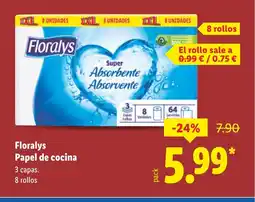 Lidl FLORALYS Papel de cocina oferta
