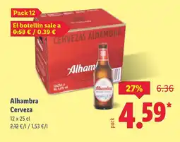 Lidl ALHAMBRA Cerveza oferta
