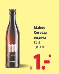 Lidl MAHOU Cerveza reserva oferta